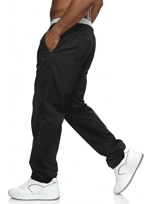 Comdecevis Mens Casual Drawstring Sweatpants with Utility Pockets Gym Cargo Joggers Pants for Men Black XL