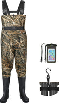 TIDEWE Bootfoot Chest Wader - Waterproof Fishing & Hunting Waders for Men & Women | Green/Brown