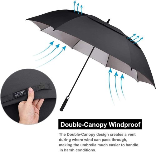 G4Free Extra Large Windproof Golf Umbrella - UV Protection, Automatic Open, 54/62/68 Inch