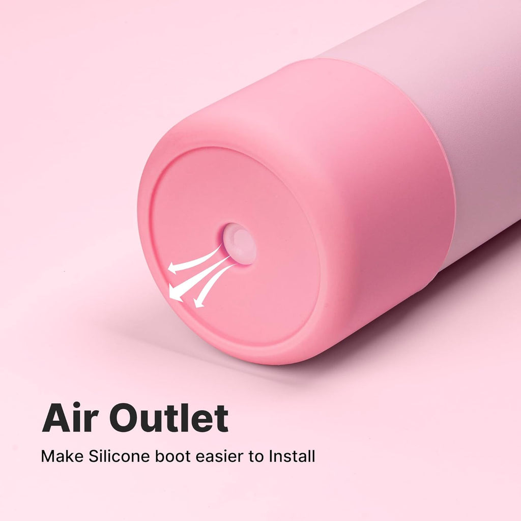 Owala Silicone Water Bottle Boot - Anti-Slip Protective Sleeve for 24 oz Stainless Steel Bottles | Pink