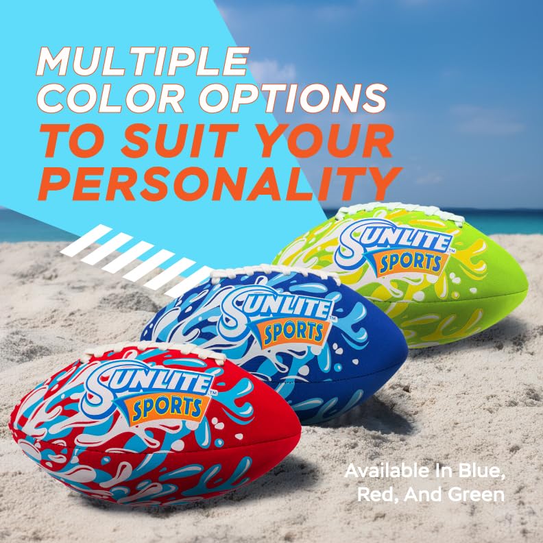 Waterproof Football for Lawn Pool Beach & Backyard Play - Scarlet