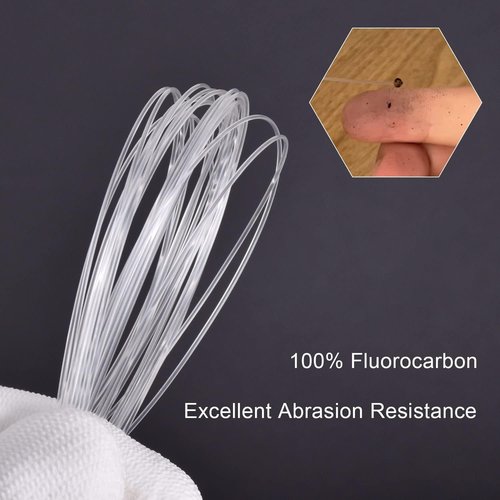 50lb Fluorocarbon Fishing Leaders by [Brand Name] - 10/20 Pcs, 20in Saltwater/Freshwater with Swivel & Snap