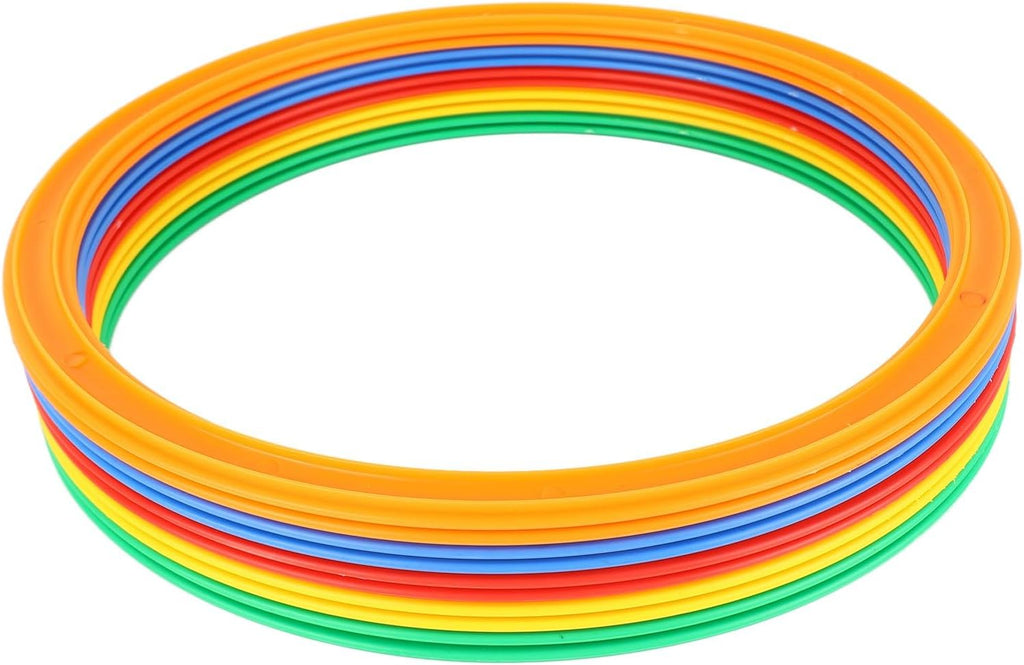 Sports Speed Ring Set - 10 Agility Rings with 10 Buckles for Enhanced Outdoor Training | 28cm