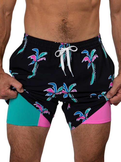 Chubbies Lined Men's Swim Trunks - 7 Inch Swim Shorts with Elastic Waist & UPF 50+ Protection