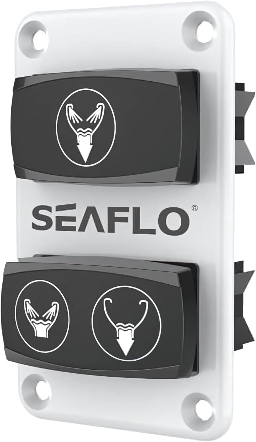 SEAFLO 12V Deluxe Electric Marine Toilet - Ceramic Bowl with Soft Close Seat & Built-In Macerator | Quiet Freshwater Flush, 4-Year Warranty