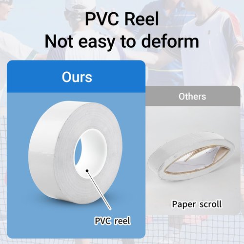 Pickleball Court Tape - 2" x 200 ft, Outdoor Pickleball Marking Kit, White Tape for Temporary Court Lines - No Residue Easy to Apply & Remove - Perfect for Pickleball Court, Gym, Driveway, Backyard