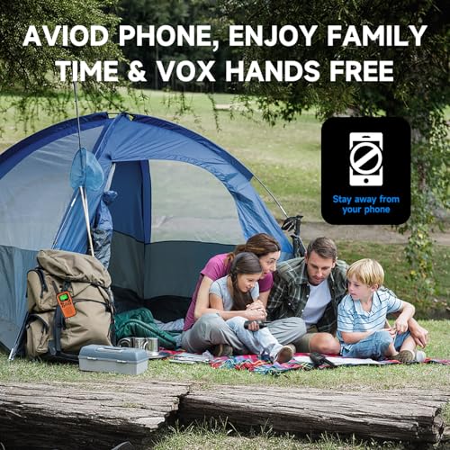 Long Range Rechargeable Walkie Talkies for Adults & Kids - 6 Colorful Sets, 5 Mile Range, LED Flashlight, Camping & Emergency Gear