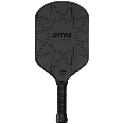GITOE G-Pro Pickleball Paddle – 16MM Raw Carbon Fiber T700 Pickleball Paddle with High Spin, Control & Power – 2025 USAPA Approved for ‎Professional Players