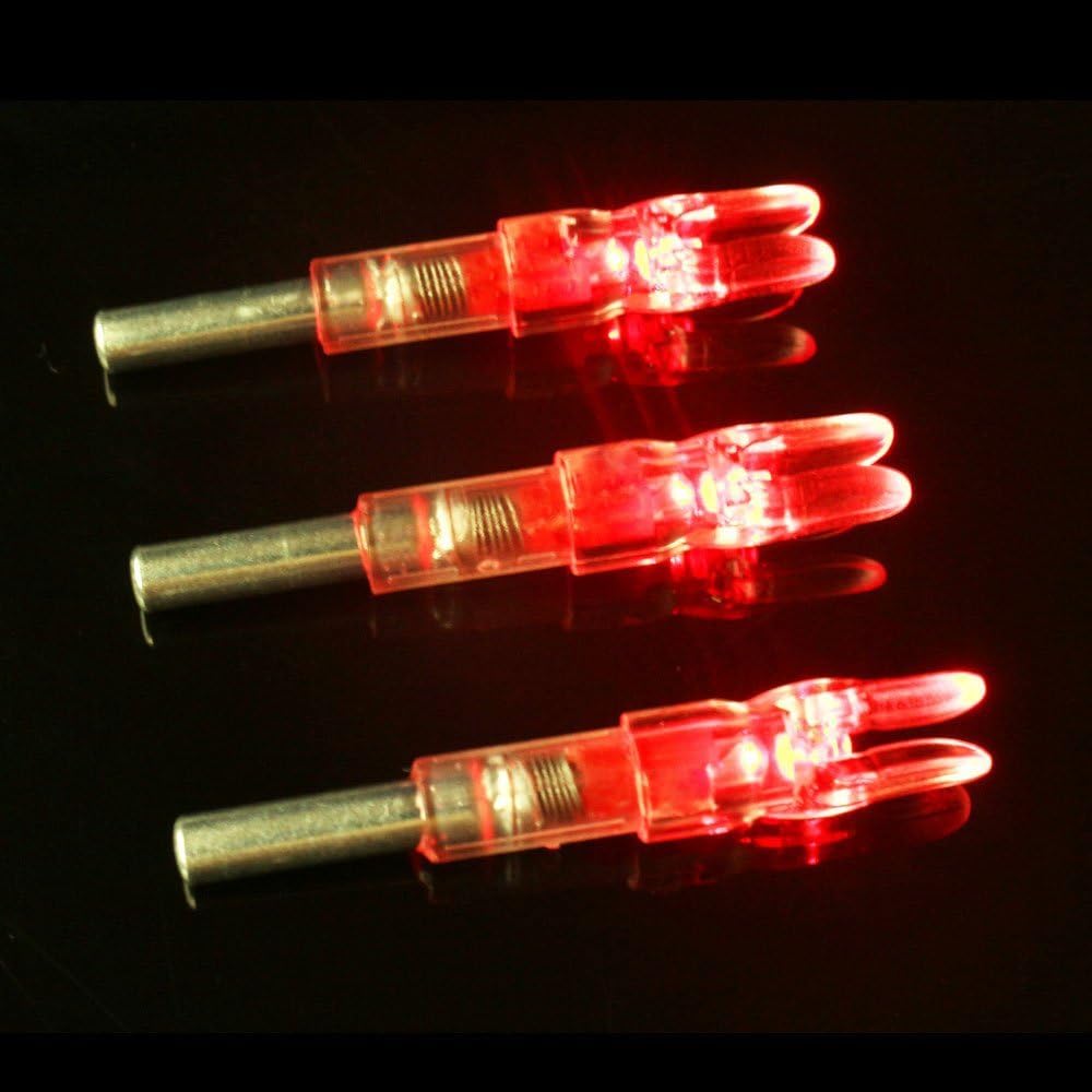 Skiennix Lighted Nocks for Arrows - 6PCS Set with .244" Inside Diameter for Hunting & Shooting