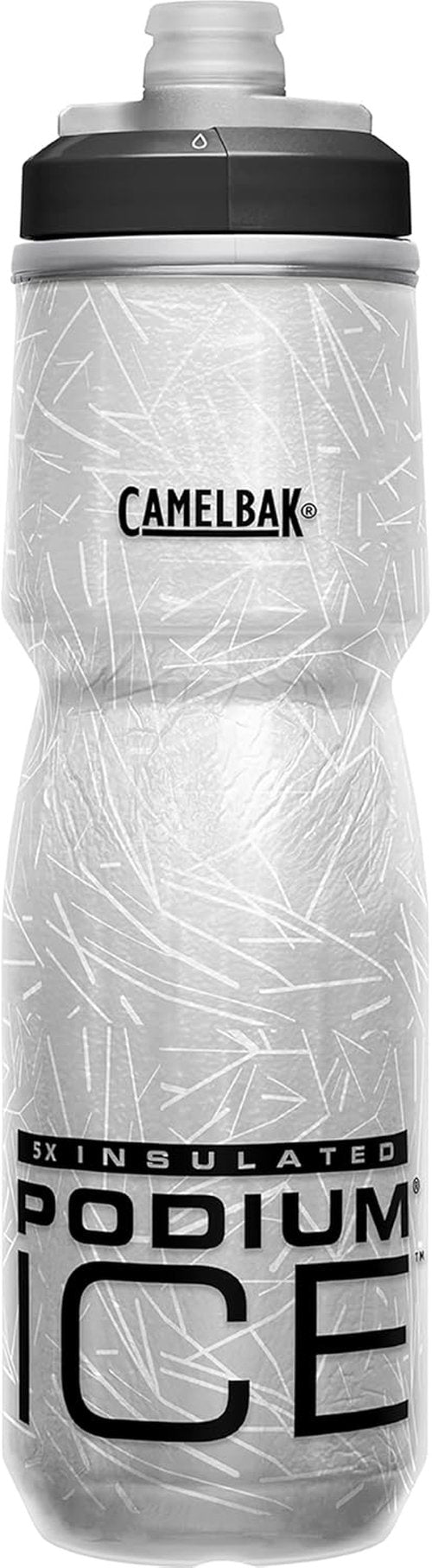 CamelBak Podium Ice Water Bottle - Insulated Squeeze Design, 21oz Capacity, Black Color
