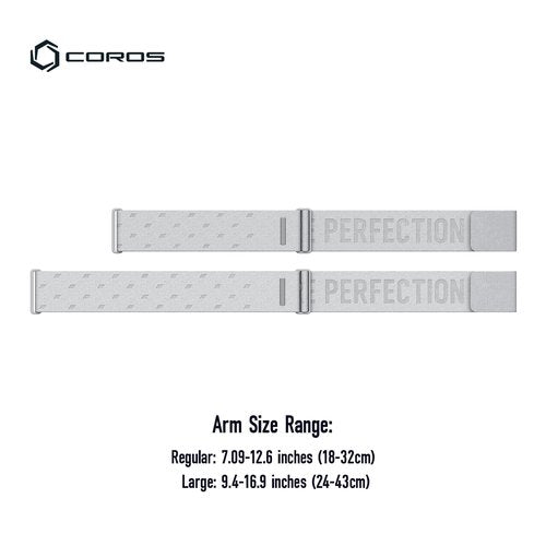 COROS Heart Rate Monitor, Comfort, Easy to wear, Auto-wear Detection, Advanced Sensor, Precise Data, Bluetooth, 38 Hours Battery Life, Connects up to 3 Devices at Once, for Run and Bike-Grey