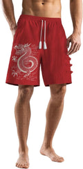 Domirica Men's Summer Shorts - Wide Leg Elastic Waist Sports Shorts with Pockets | Quick Dry Beachwear
