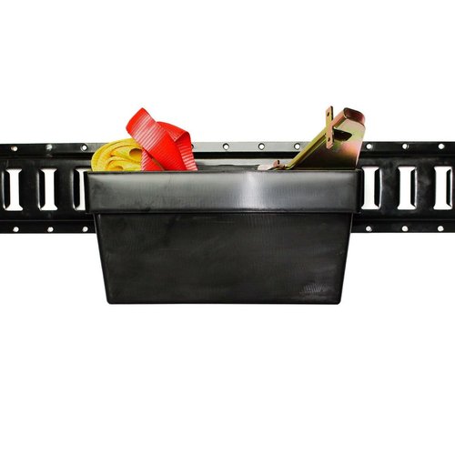DC Cargo Mall E Track Storage Bin 2 Pack - Thick Plastic for Holding Heavy Items - 13" x 7-1/8" x 6-1/2" Etrack Accessories Storage Box for Trucks and Warehouses