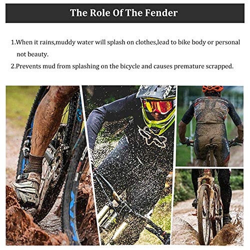Mountain Bike Fender Mud Guard, Fits 26", 27.5", 29", Bike Fender, MTB Mud Guard, Bike Splash Guard, Kid Bike Fender, Dirt Jump Bike Guard (TitanSignature)