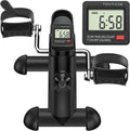 GOREDI Under Desk Bike Pedal Exerciser, Portable Mini Exercise Bike with LCD Display for Home/Office, Desk Cycle for Leg/Arm with Handle, Leg Exerciser While Sitting for Seniors 20261322(Black)