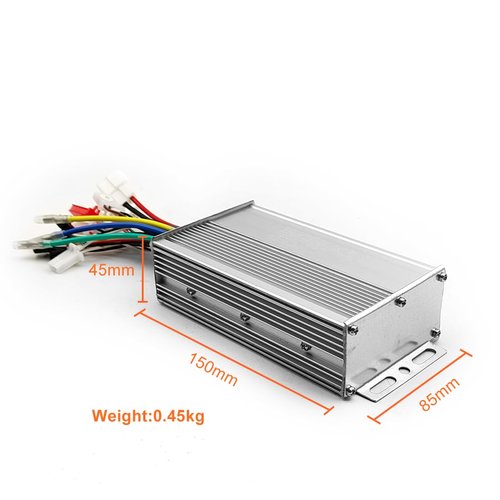 L-faster 24V/36V/48V 500W Brushless Hub Motor Controller Square Wave for Electric Reverse Cart Scooter PAS Cruise Bicycle (48V500W)