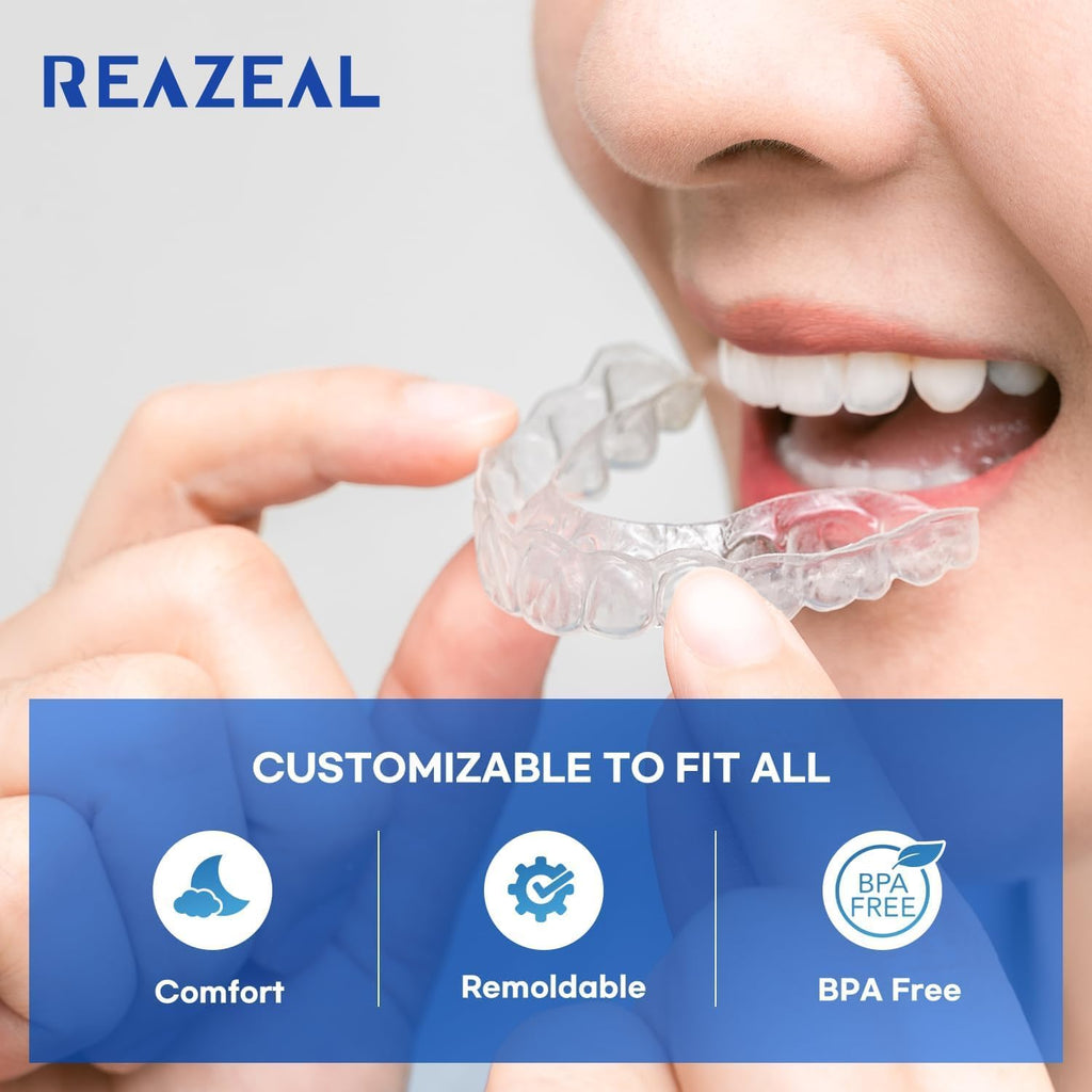 Skiennix Mouth Guard for Teeth Grinding - Moldable Dental Protector with 12 Cleaning Tablets