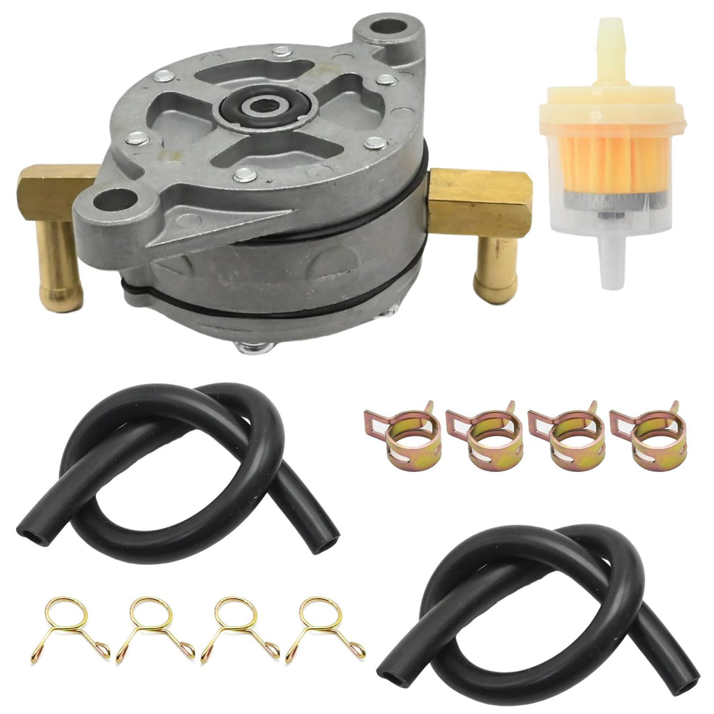 VIKKSAER 14151-G1 24233G1 Fuel Pump Kit with Fuel Filter, Replacement for EZGO Marathon Gas Golf Cart 2-Cycle Engine 1989 1990 1991, Replaces 14151G1, 24233-G1