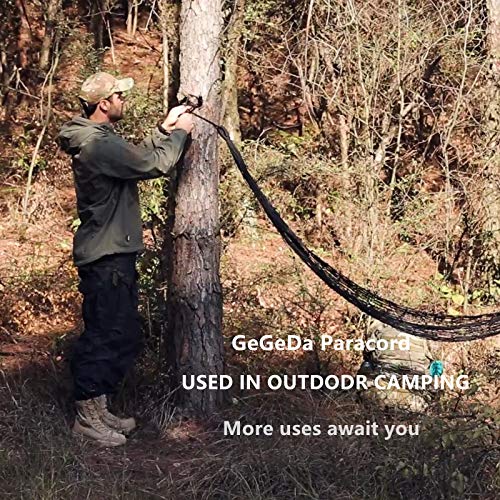 Paracord 550 Parachute Cord 9 Strand Black 100FT - Outdoor & Survival Gear