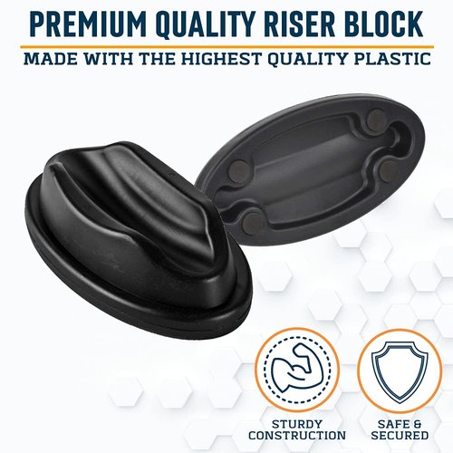 Alpcour Bike Front Wheel Riser Trainer Block with Anti-Skid Design – Compatible with Stationary, Mountain and Road Bikes – Natural Riding Position Set -up for Indoor Training