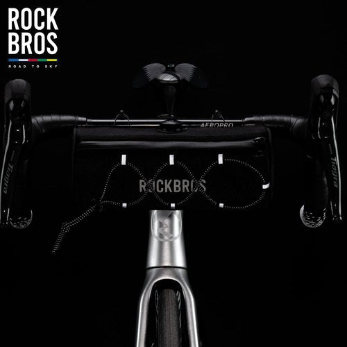 ROCKBROS ROAD TO SKY Bike Handlebar Bag Bicycle Front Bag Bag Storage Bag Lightweight & Sturdy Bicycle Handlebar bag for Road Mountain Bike 2L,Black
