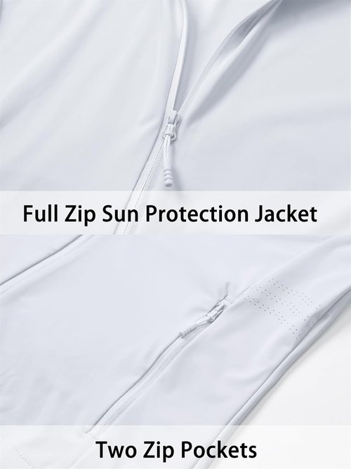 Cromoncent Women's Sun Protection Jacket - UPF 50+ Hooded Cooling Athletic Shirt with Pocket