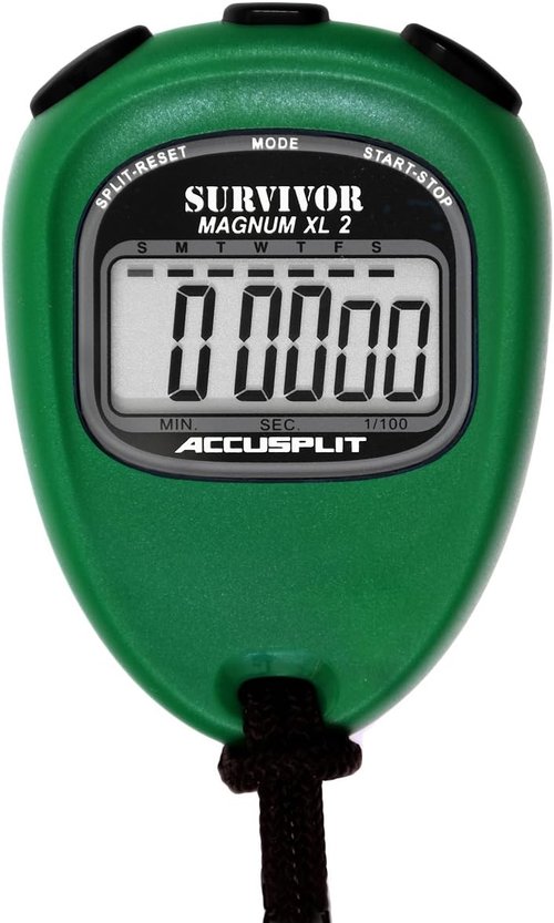 Accusplit New Survivor 2 Stopwatch - Green SX 2 Series with Enhanced Accuracy and Durability