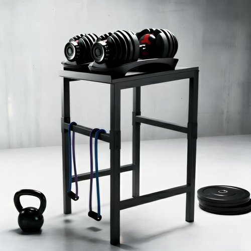 Commercial Heavy Duty Adjustable Dumbbell Stand & Kettlebell Stand, Adjustable Dumbbell Weight Rack, Kettlebell Storage Rack, Weight Rack for Garage/Home Gym/Commercial with Non-Slip Base, Anti-Tip Safety & Space-Saving Design, Weight Capacity: 500-800 lb