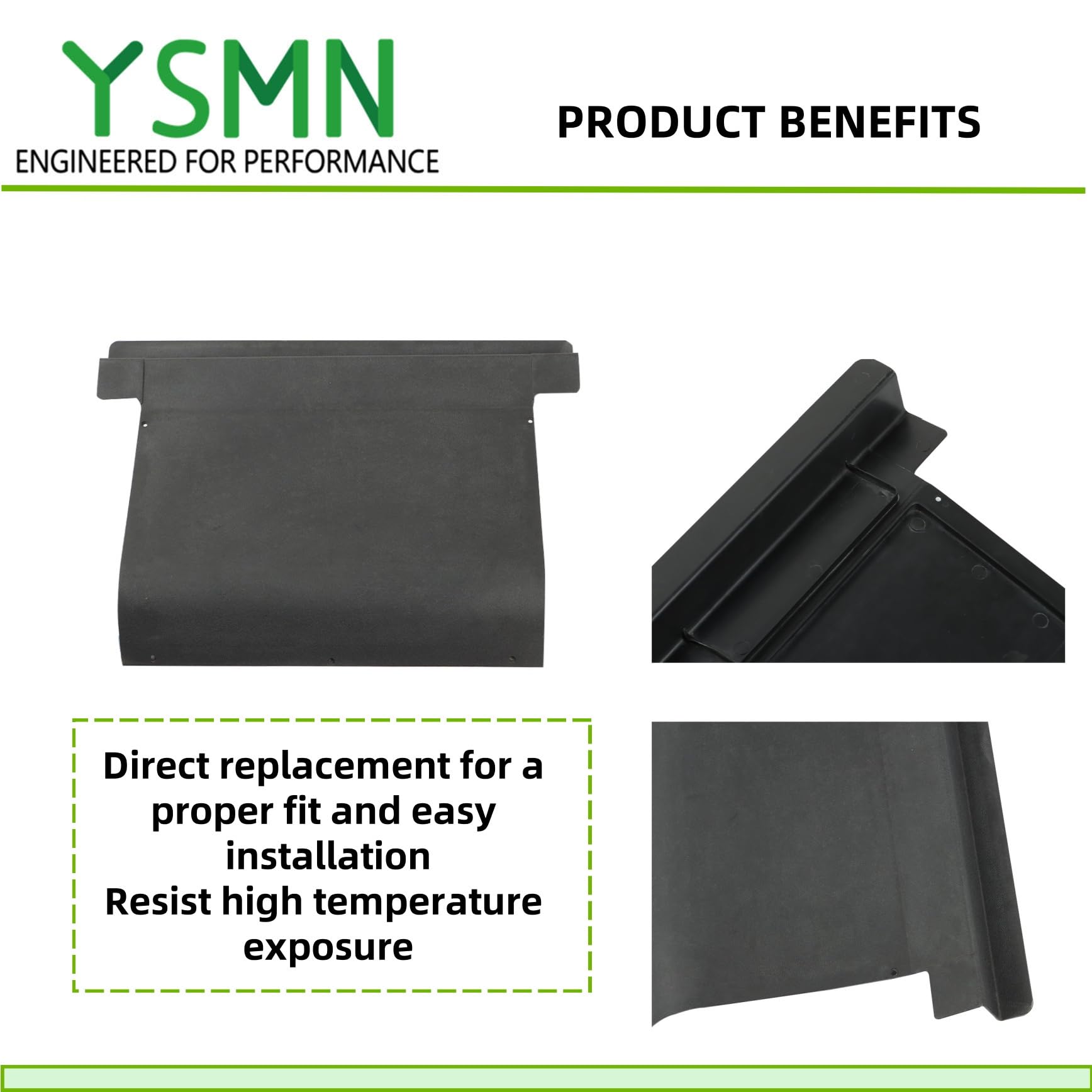 YSMN Black Plastic Golf Cart Motor Engine Cover, Golf Cart Access Panel Replacement for EZGO TXT 71320-G01 1994-Up