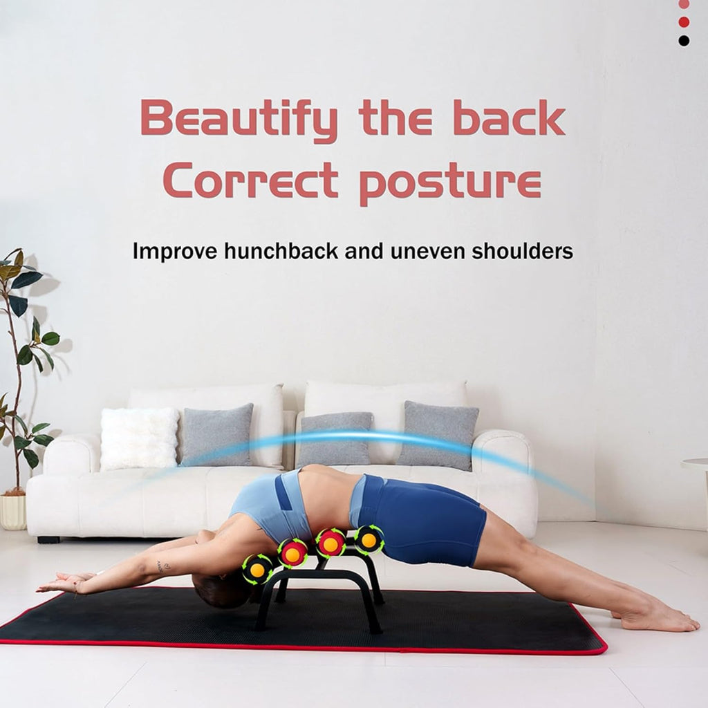 Skiennix Foldable Back Extension Machine - Home Gym Sit-Up Equipment for Glutes & Abs | Resistance Bands Included