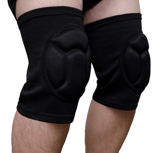 King Mills Plus Size Black Volleyball Knee Pads - Anti-Slip Protection for Youth 8-14 | Comfortable 3XL Fit