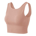 Workout Crop Tank Tops for Women Solid Comfort Sleeveless Shirts for Casual Sports Fitness Yoga Reversible Ribbed Tops Pink M
