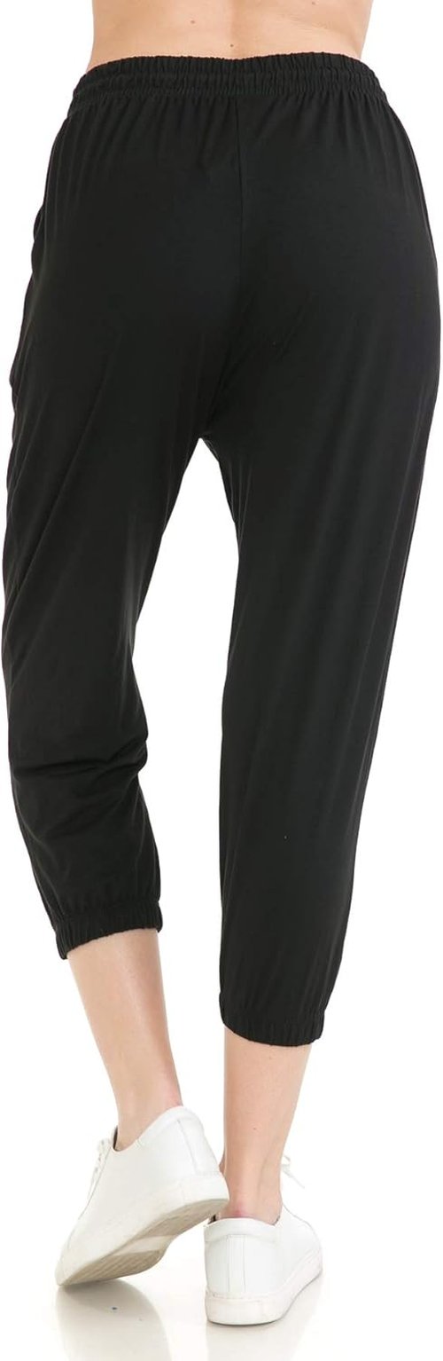 Leggings Depot Women's Jogger Sweatpants - Comfortable Track Cuff Design with Pockets for Yoga & Workouts