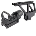 Gotical Side Rail Scope Mount with Picatinny System, CNC Aluminum Side Rail Scope Mount, Red Green Reflex Sight with 4 Reticles
