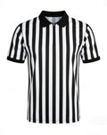 WILLBEFIT Men's Referee Shirt Women Official Football Basketball Zipper Ref Jersey for Halloween Costume Umpire Waitress Uniform XL