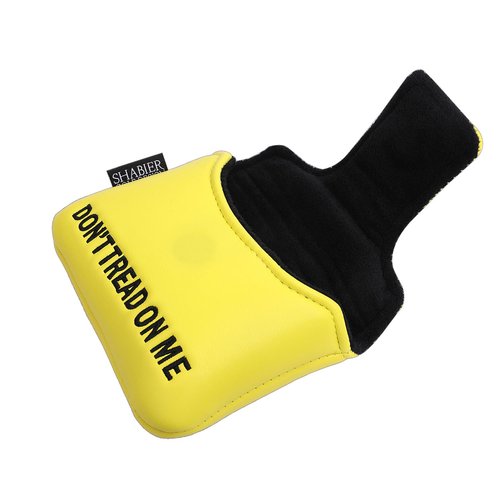 SHABIER Yellow Golf Large Mallet Headcover with Snake Design for Golf Putter Club