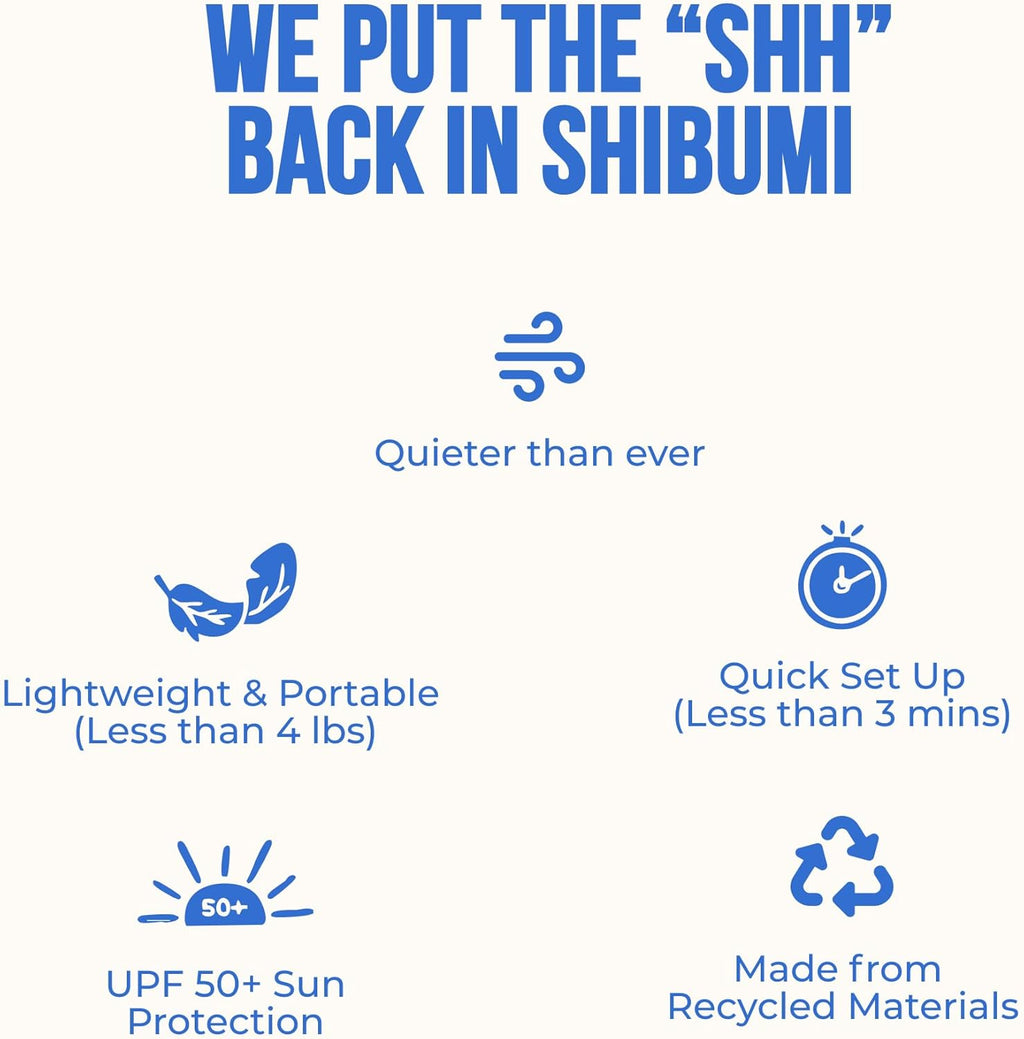 Shibumi Shade 3.0 Beach Tent Canopy - Wind-Powered, Quick Setup in 3 Mins, 150 Sq. Ft. for 8 People, UPF 50+