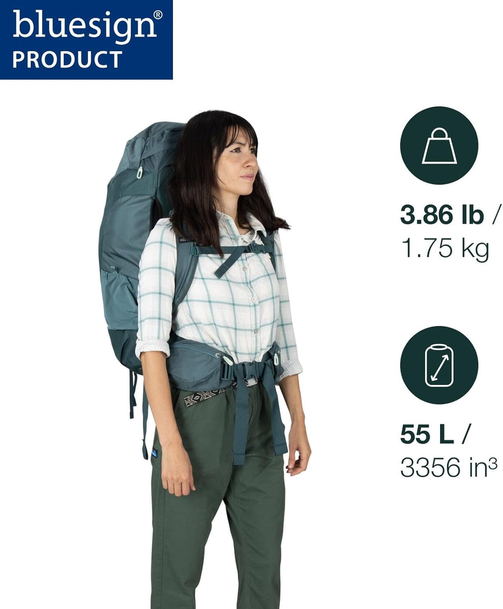 Osprey Fairview Trek Women's Travel Backpack - Versatile Hybrid Design with Internal Organization