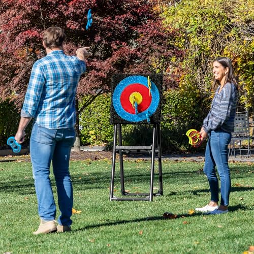 Outdoor Axe Throwing Game Set with 8 Foam Axes – Backyard Yard Game for Adults & Family
