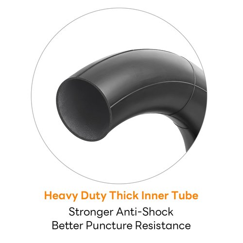 Heavy Duty 10x2.50 Thicker 40% Butyl Inner Tube with CR202 90° Bent Valve Stem, 10 Inch Smart Self Balancing Electric Scooter Tire Tube Fit for 36v 48v 400w 500w 800w Hub Motor (Pack of 2)