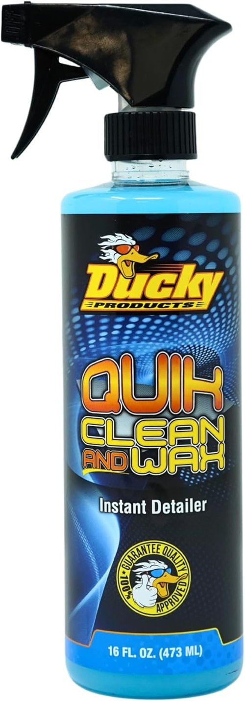 Ducky Products Quik Clean & Wax - 16 oz Spray Cleaner for Car, Boat, Motorcycle & RV Detailing