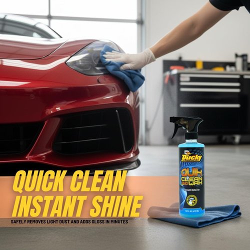 Ducky Products Quik Clean & Wax - 16 oz Spray Cleaner for Car, Boat, Motorcycle & RV Detailing
