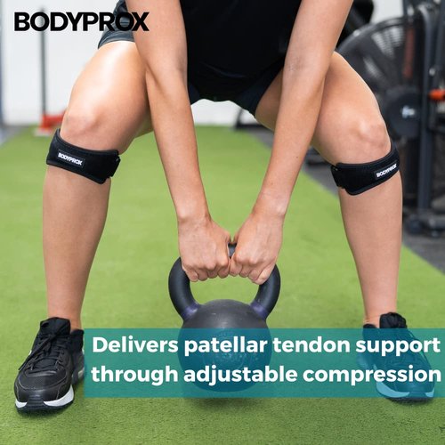 Bodyprox Knee Strap - Patella Tendon Support Brace for Pain Relief | 2-Pack for Sports & Activities