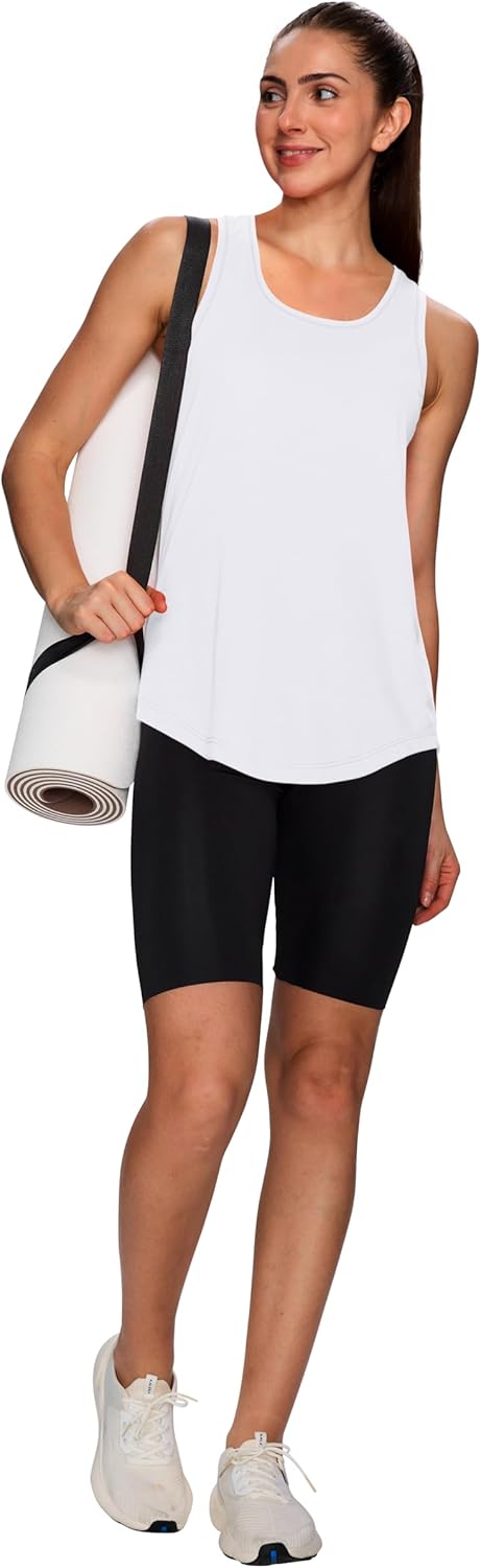 WIHOLL Women's Athletic Tank Tops - Lightweight Sleeveless Workout Shirts for Summer | Beach & Gym