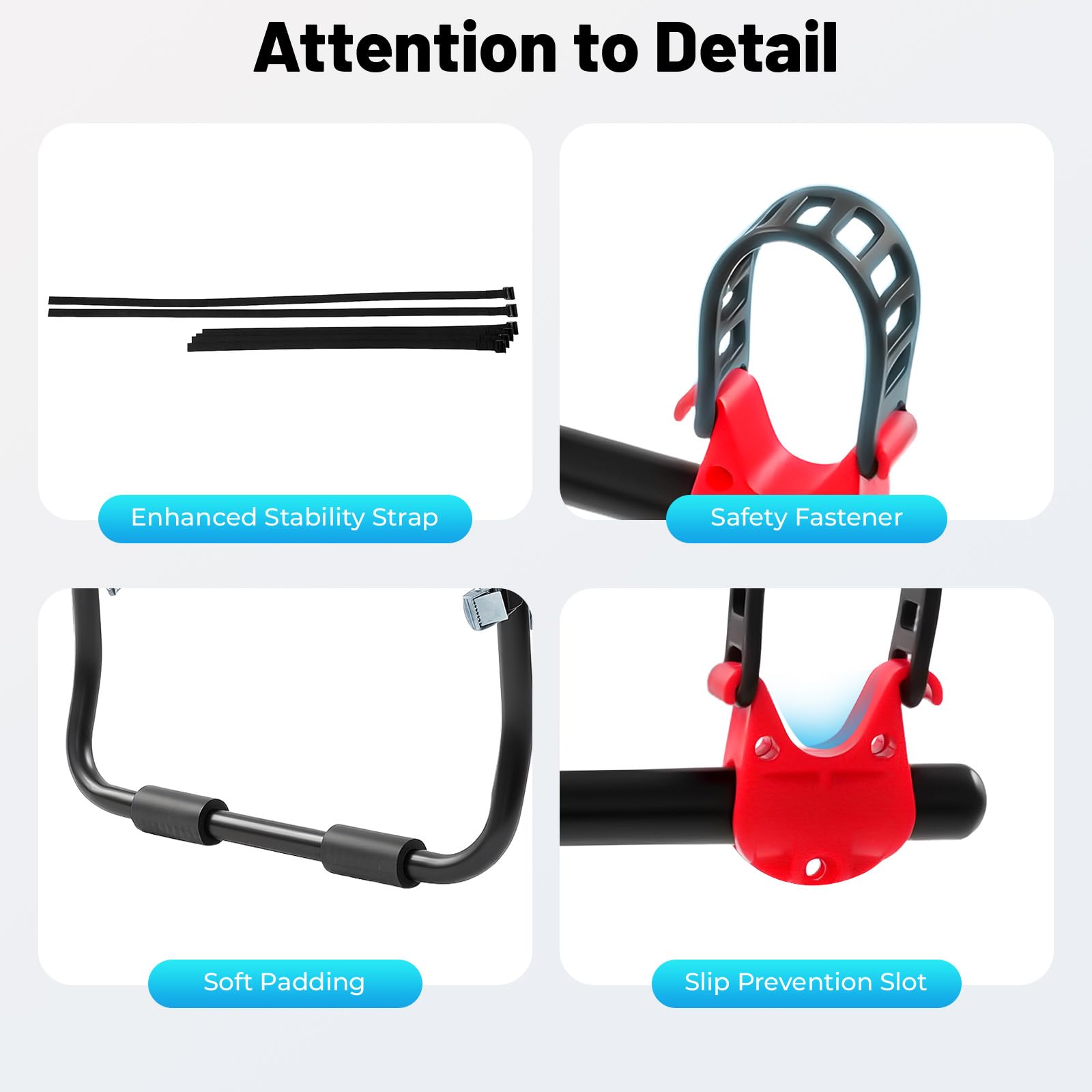 DOONARCES Car Bicycle Rack 3-Bike, Vehicle Trunk Mount Bike Rack F Frame Foldable Bicycle Carrier Holder for Most Cars SUV Sedan Hatchback Minivan, 88lbs Load, Black+Red