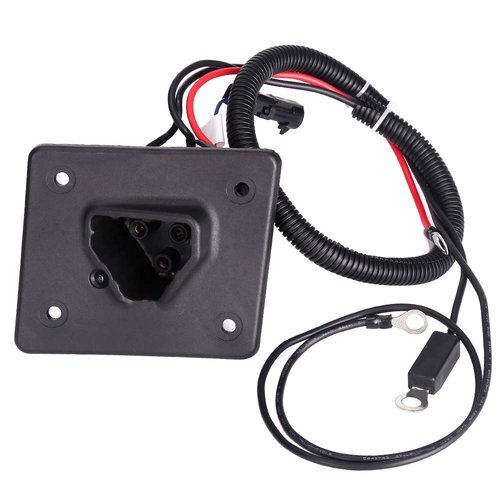 10L0L Golf Cart 48V Charger Receptacle for EZGO RXV & TXT, OEM# 602529 613304