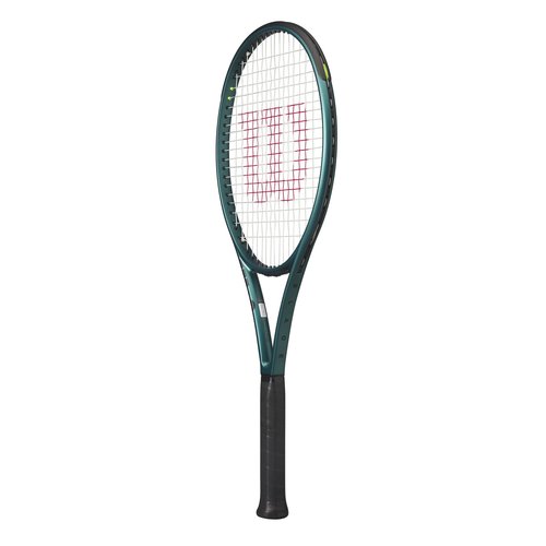 Wilson Blade 100 V9 Strung Performance Tennis Racket - Grip Size 3 - 4 3/8", Strung with Sensation 16 Natural at Mid Range Tension