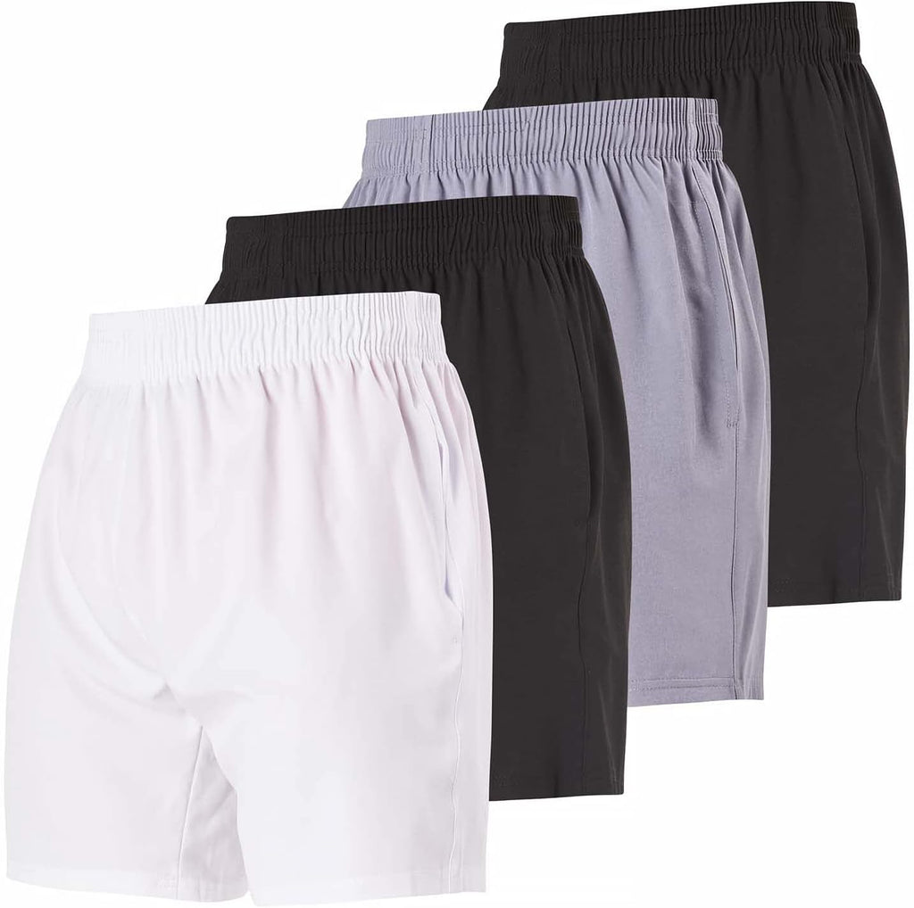 Skiennix Men's Athletic Running Shorts - Quick Dry 4-Pack | 7-Inch Inseam Gym Wear
