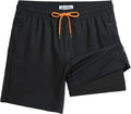 Maamgic Men's 2-in-1 Swim Trunks - 7-Inch Board Shorts for Comfort & Style