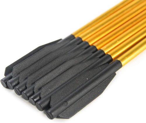 GUGULUZA Crossbow Bolts - 6.3'' Aluminum Mini Archery Arrows for 50-80 lbs Hunting & Target Practice